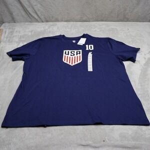 USMNT Shirt Men XXL US Soccer Blue Christian Pulisic#10 Graphic Fan Gear $20 NEW